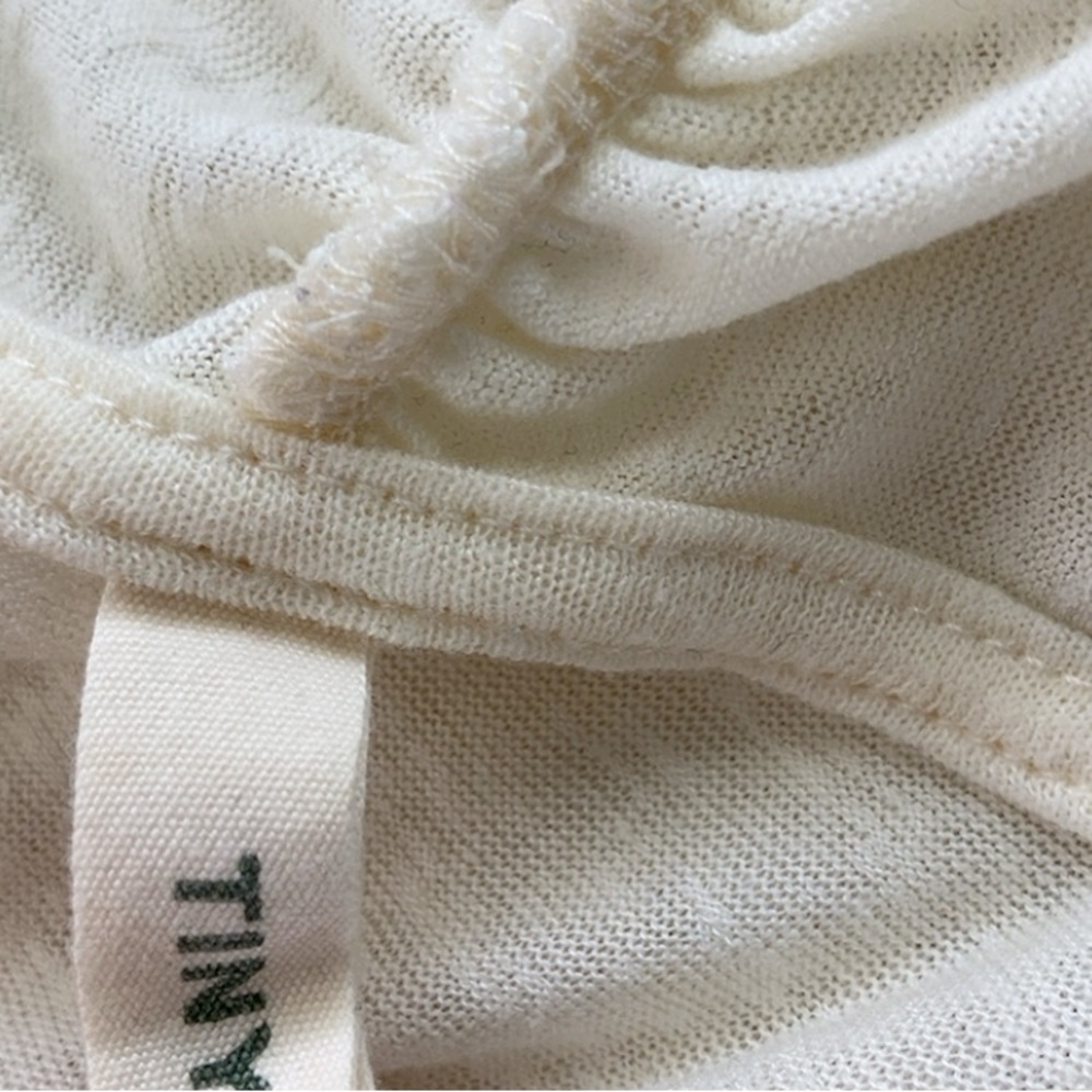 Anthropologie Cream Tiny Open Front Drape Cardiga… - image 5